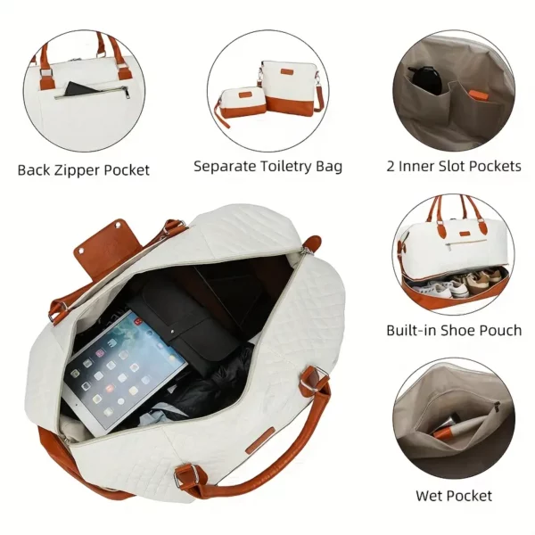 Sac de voyage femme 3 pièces – cabines avec compartiment chaussures en nylon