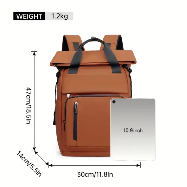 Sac à dos urbain léger unisexe – design épuré compatible ordinateur portable