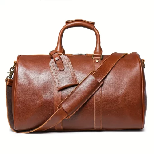 Sac week-end femme en cuir véritable – style décontracté et élégant