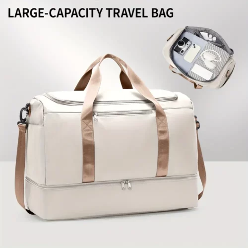 Sac de voyage femme avec compartiment chaussures – design chic et pratique