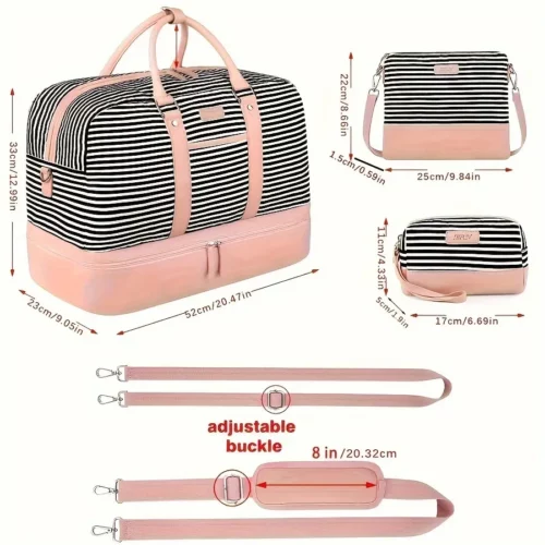Ensemble de 3 sacs de voyage femme – design élégant et formats assortis
