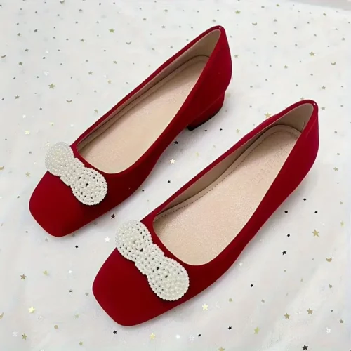 Chaussures mariage femme à talon bas – confort et élégance style chinois