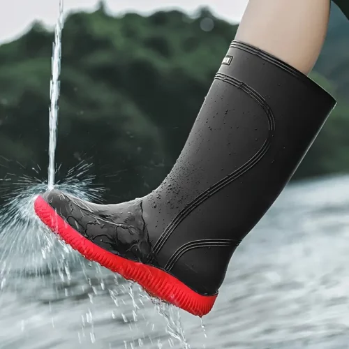Bottes de pluie femme imperméables en caoutchouc avec semelle antidérapante