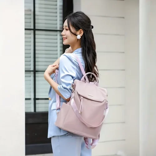 Sac à dos femme léger en tissu Oxford – idéal pour ville et voyages printemps