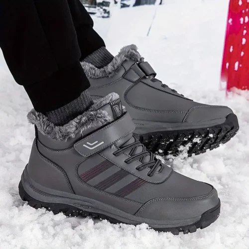 Bottes de neige femme fourrées imperméables – chaussures d’hiver chaudes antidérapantes