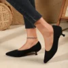 Escarpins femme confort tricotés à talon bas – élégants pour mariage ou soirée