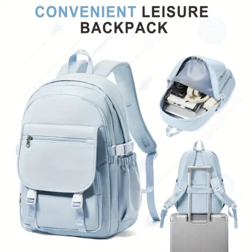 Sac à dos nylon léger femme – design élégant, multi-compartiments, usage quotidien