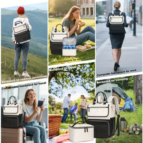 Sac à dos ordinateur avec compartiment repas isolé – polyvalent travail et voyage