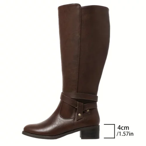 Bottes cavalières femme en cuir – style mi-mollet élégant et tendance