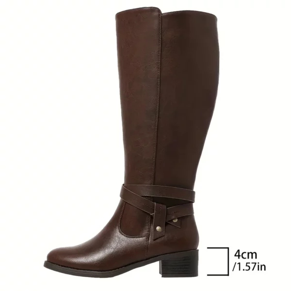 Bottes cavalières femme en cuir – style mi-mollet élégant et tendance