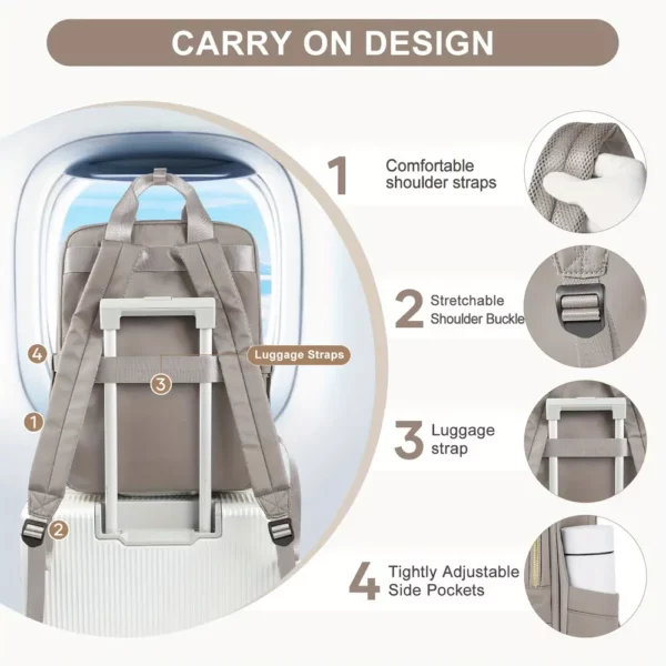 Sac à dos femme léger et imperméable – design urbain grande capacité