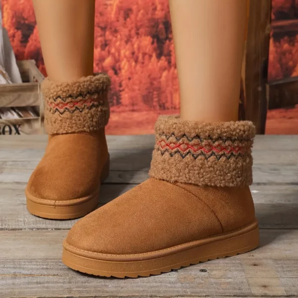 Bottes d’hiver femme fourrées antidérapantes – chaleur et confort neige glace