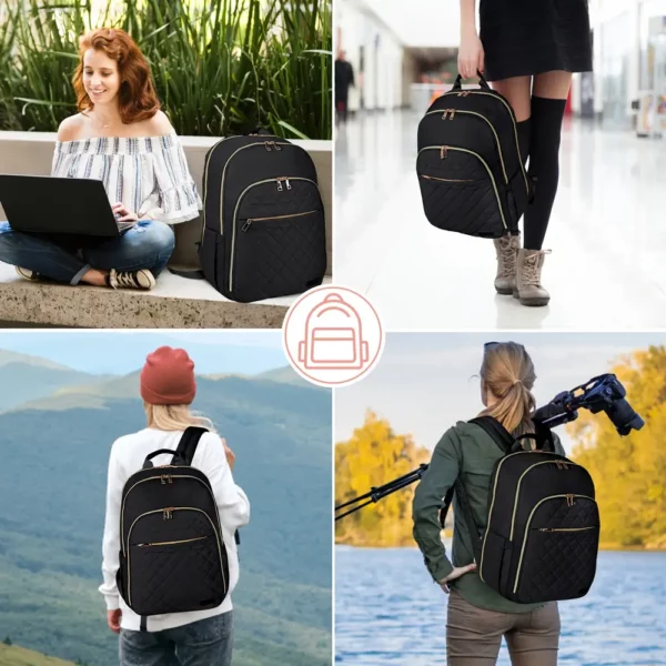 Sac à dos femme pour ordinateur – design élégant et compartiment rembourré