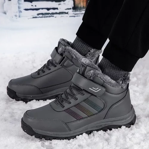 Bottes de neige femme fourrées imperméables – chaussures d’hiver chaudes antidérapantes