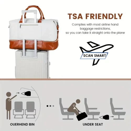 Sac de voyage femme 3 pièces – cabines avec compartiment chaussures en nylon