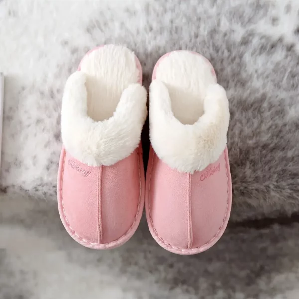 Chaussons femme en fausse fourrure douce – intérieur/extérieur antidérapants