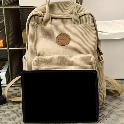Sac à dos femme nylon léger – compartiments multiples, style décontracté