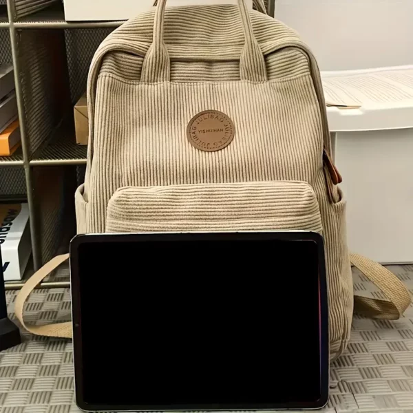 Sac à dos femme nylon léger – compartiments multiples, style décontracté