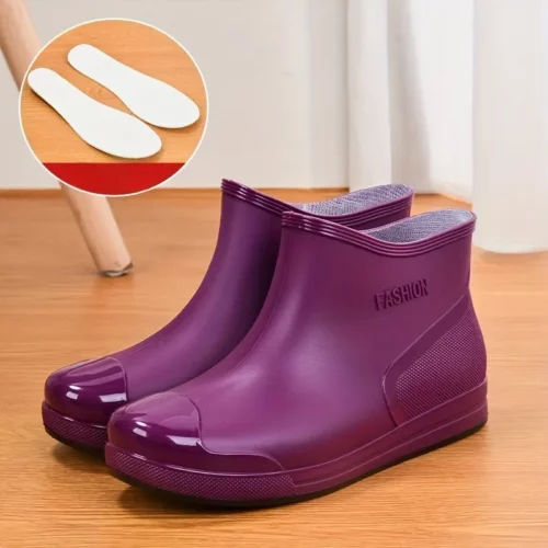 Bottes de pluie femme en caoutchouc antidérapantes – style chic et léger
