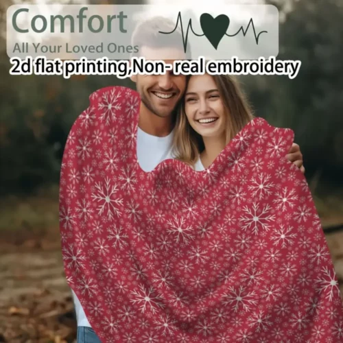 Plaid polaire de Noël doux et chaud – couverture d’appoint cocooning festive