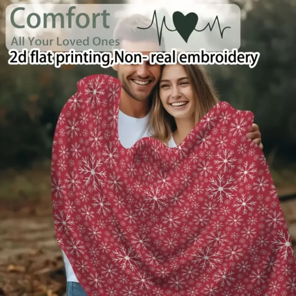 Plaid polaire de Noël doux et chaud – couverture d’appoint cocooning festive