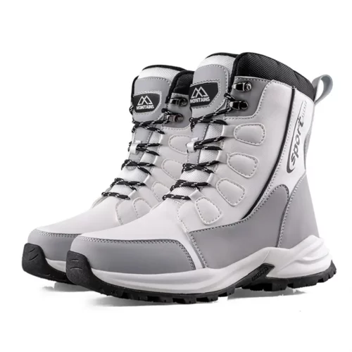Bottes d'hiver femme doublées polaire – chaussures mi-mollet chaudes élégantes