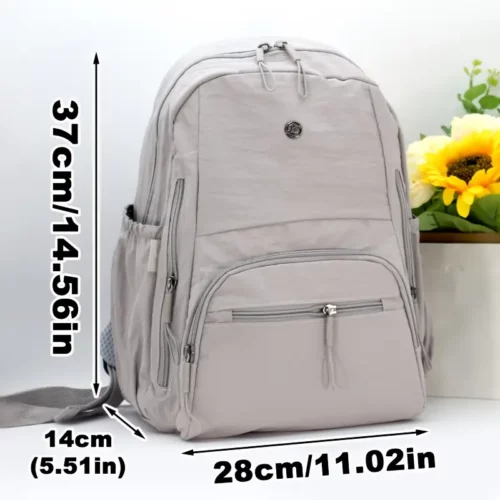 Sac à dos femme nylon léger multi-poches – design antivol pour voyage et ville