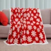 Plaid de Noël doux double couche – couverture cocooning motif festif chaleureux
