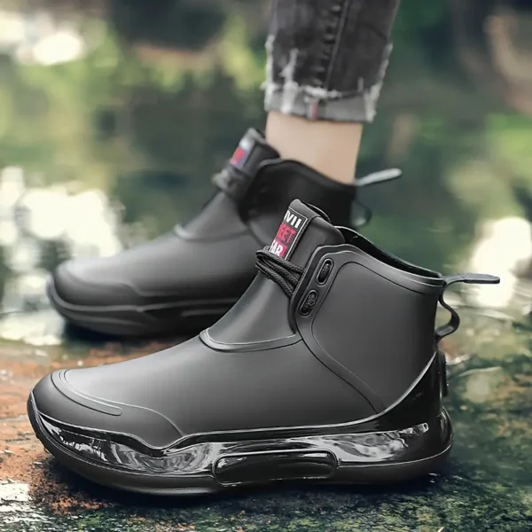 Bottines de pluie femme en PVC antidérapantes – Semelle épaisse et style chic