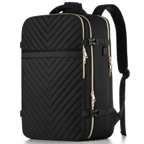 Sac à dos femme pour ordinateur portable – polyester uni, usage travail et voyage