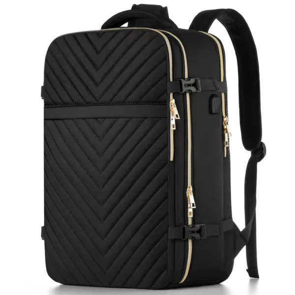 Sac à dos femme pour ordinateur portable – polyester uni, usage travail et voyage