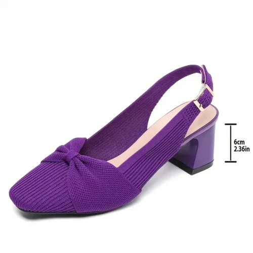 Sandales à talon compensé femme avec nœud – chaussure mariage confortable