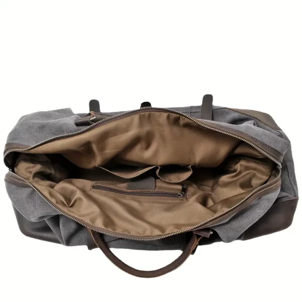 Sac week-end femme en toile style rétro – bandoulière pratique et compartiments multiples
