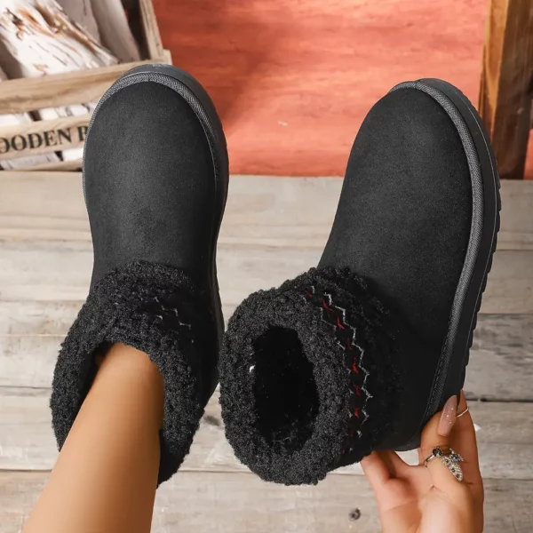 Bottes d’hiver femme fourrées antidérapantes – chaleur et confort neige glace