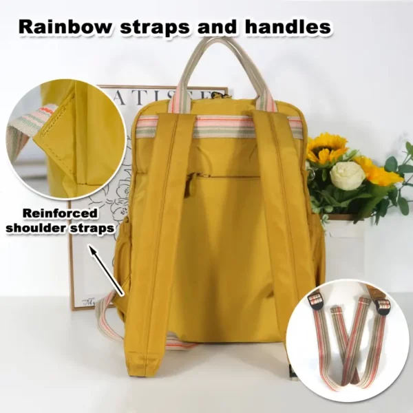 Sac à dos femme nylon léger – multi-poches, idéal ville, voyage, travail
