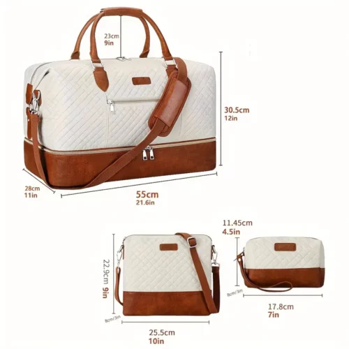Sac de voyage femme 3 pièces – cabines avec compartiment chaussures en nylon