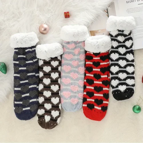 Chaussons chaussettes antidérapants femme hiver – douillets et thermiques anti-froid