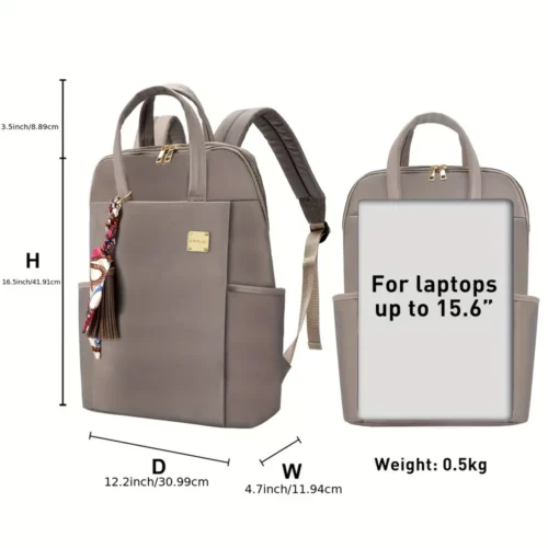 Sac à dos ordinateur femme en nylon imperméable – style léger et professionnel