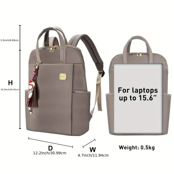 Sac à dos ordinateur femme en nylon imperméable – style léger et professionnel