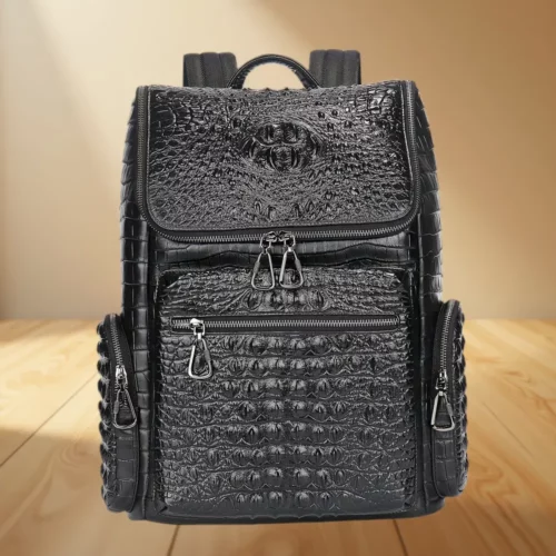 Sac à dos cuir femme convertible – compartiment PC et poches multifonctions