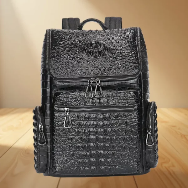 Sac à dos cuir femme convertible – compartiment PC et poches multifonctions
