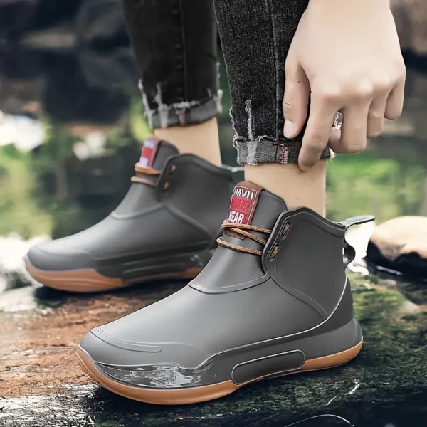 Bottines de pluie femme en PVC antidérapantes – Semelle épaisse et style chic