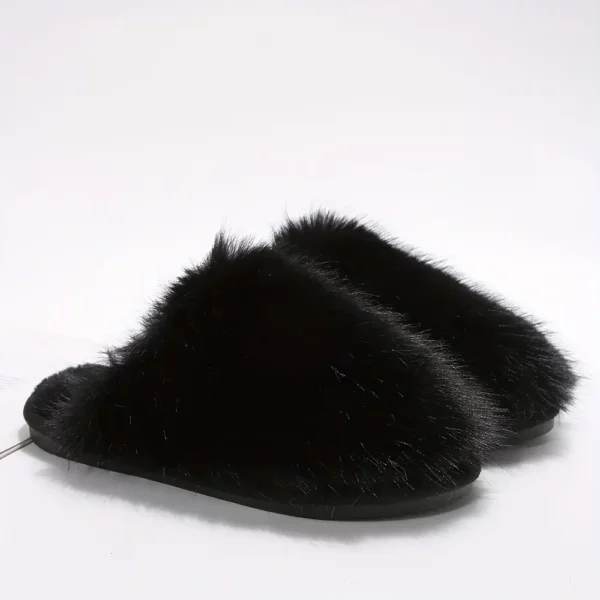 Chaussons femme fourrés en peluche douce – confort chaud pour l'hiver
