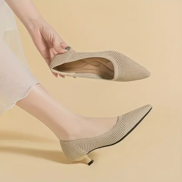 Escarpins femme à petit talon confortable – bout pointu élégant mariage