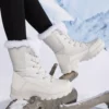 Bottes de neige femme imperméables – doublure chaude et semelle antidérapante