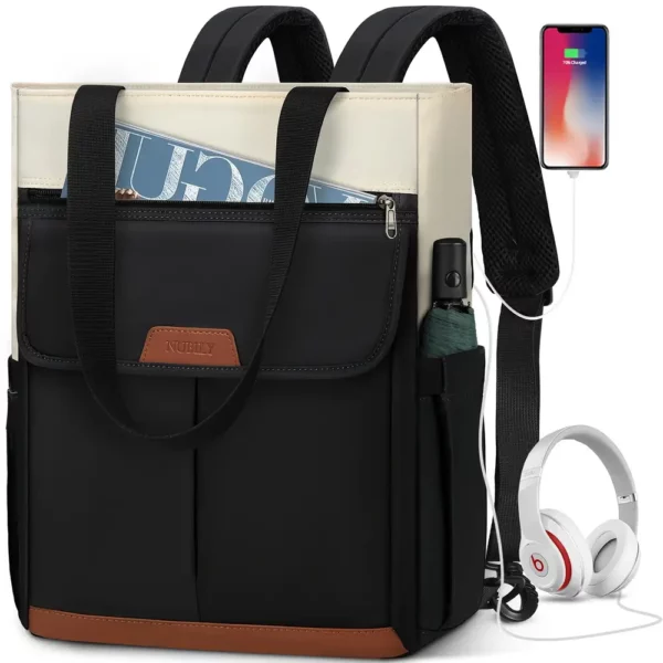Sac à dos ordinateur femme convertible élégant – compartiment rembourré sécurisé