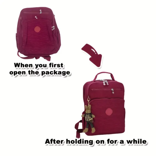 Sac à dos femme en nylon léger – multi-poches, durable et stylé pour voyage