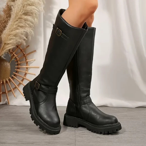 Bottes cavalières femme en cuir vintage – style équestre élégant