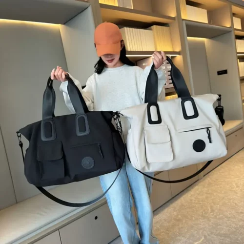 Sac week-end femme multi-compartiments – bandoulière amovible et poche PC