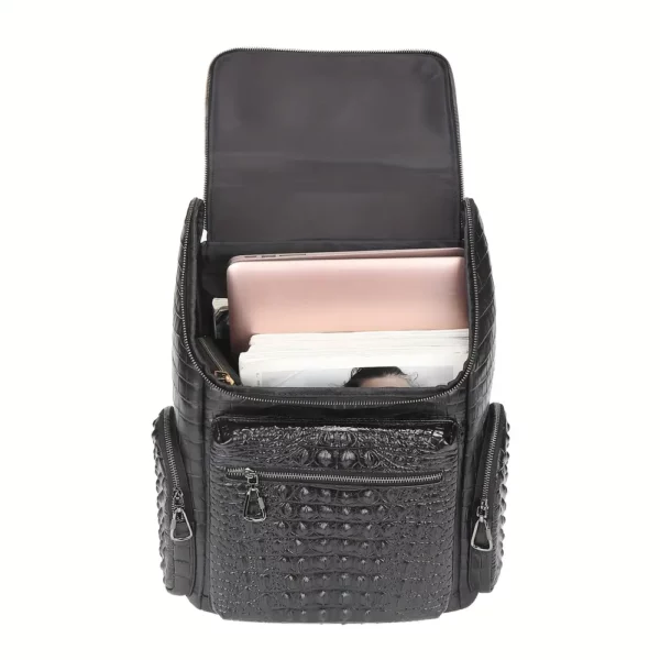 Sac à dos cuir femme convertible – compartiment PC et poches multifonctions